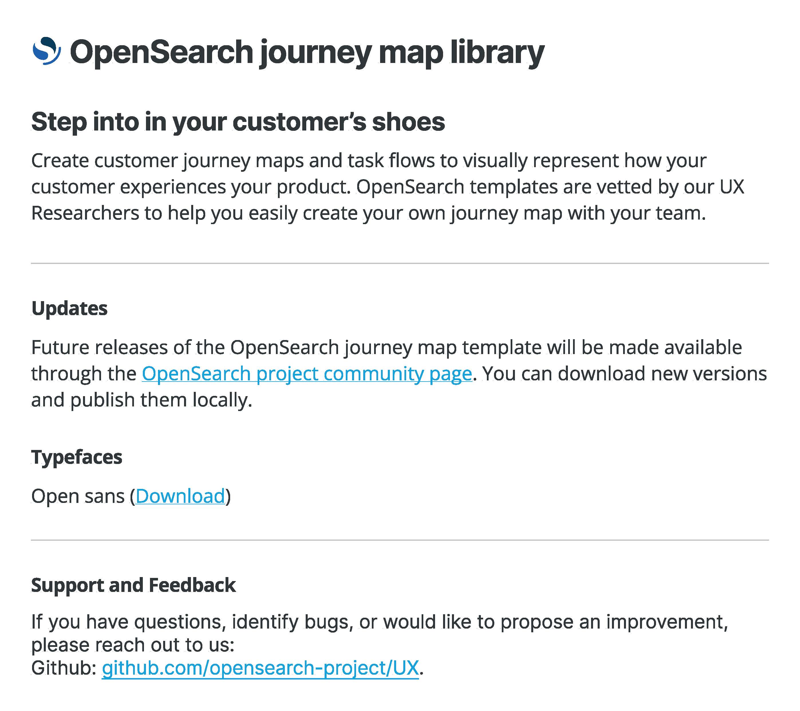 OpenSearch Journey Map Library